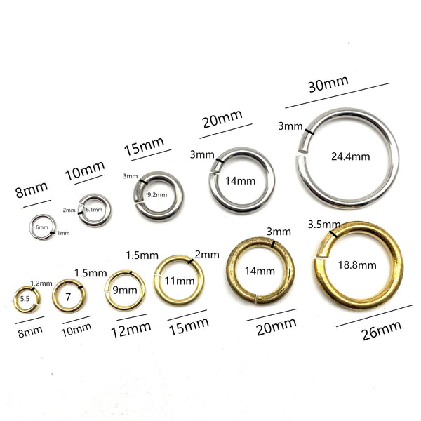 Split Ring Stainless Steel Key Jump Ring 15mm