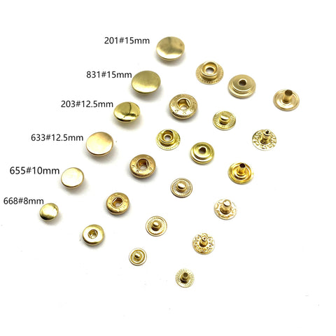 8/10/12.5/15mm Snap Button Leather Craft Fastener Closure 
