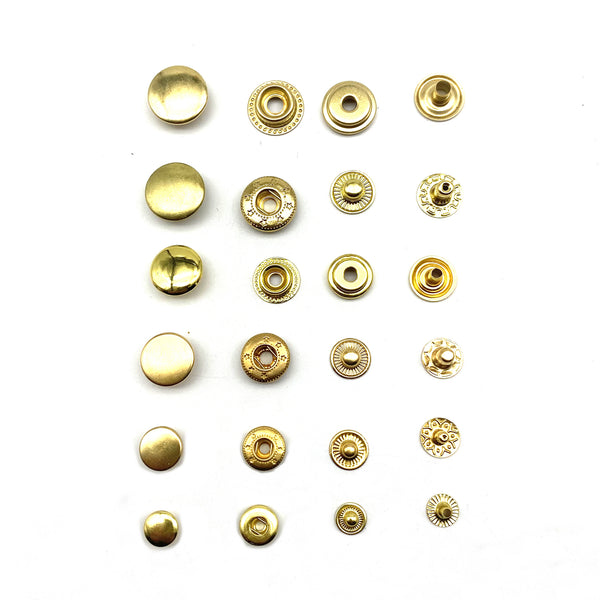 8/10/12.5/15mm Snap Button Leather Craft Fastener Closure 