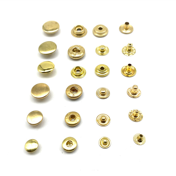 8/10/12.5/15mm Snap Button Leather Craft Fastener Closure 