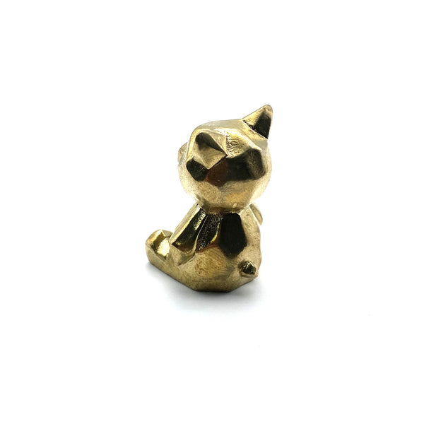 Vintage Brass Trinket Collection: Bear Figurine,Playful Desk Companion & Safe Gift for Children's Bedroom Styling