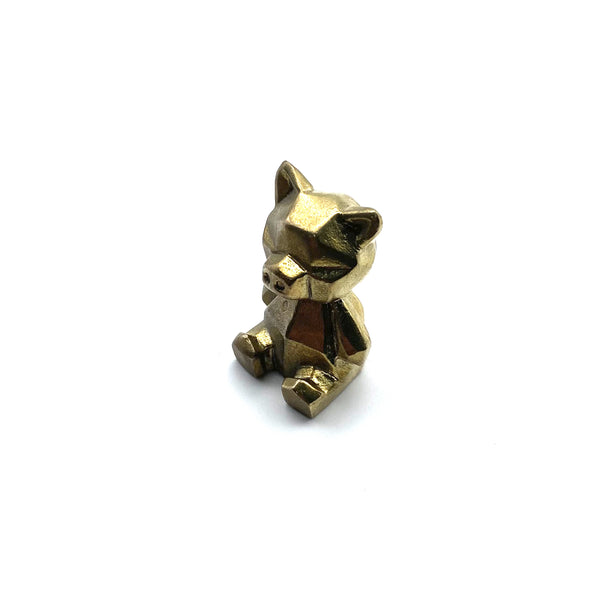 Vintage Brass Trinket Collection: Bear Figurine,Playful Desk Companion & Safe Gift for Children's Bedroom Styling