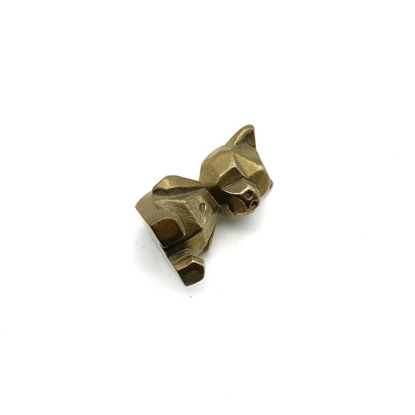 Vintage Brass Trinket Collection: Bear Figurine,Playful Desk Companion & Safe Gift for Children's Bedroom Styling
