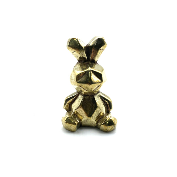 Vintage Brass Trinket Collection: Rabbit Figurine,Playful Desk Companion & Safe Gift for Children's Bedroom Styling