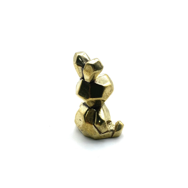 Vintage Brass Trinket Collection: Rabbit Figurine,Playful Desk Companion & Safe Gift for Children's Bedroom Styling