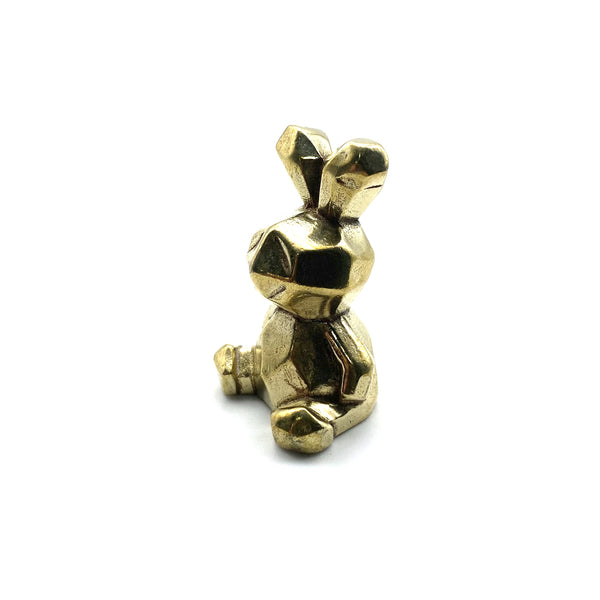 Vintage Brass Trinket Collection: Rabbit Figurine,Playful Desk Companion & Safe Gift for Children's Bedroom Styling