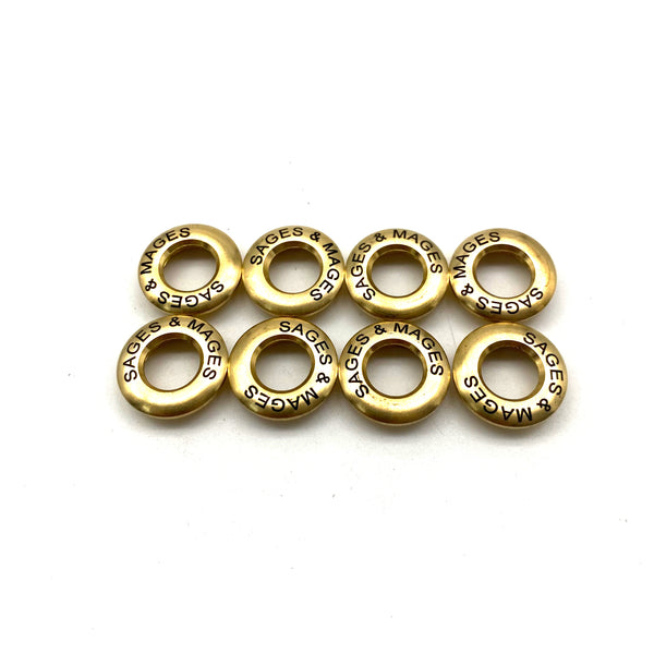 Custom Text/Logo Brass Screw Grommet Eyelets Ring Leather Craft Hardwares