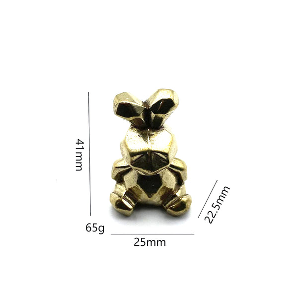 Vintage Brass Trinket Collection: Rabbit Figurine,Playful Desk Companion & Safe Gift for Children's Bedroom Styling