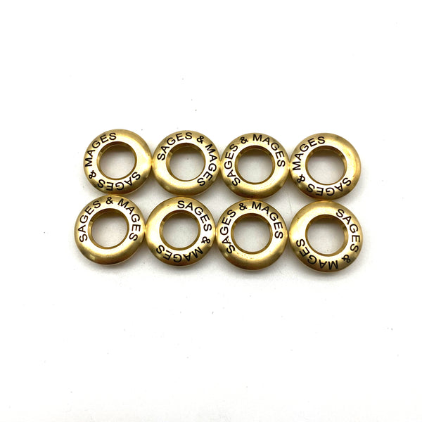 Custom Text/Logo Brass Screw Grommet Eyelets Ring Leather Craft Hardwares