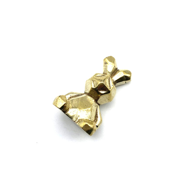 Vintage Brass Trinket Collection: Rabbit Figurine,Playful Desk Companion & Safe Gift for Children's Bedroom Styling