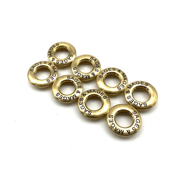 Custom Text/Logo Brass Screw Grommet Eyelets Ring Leather Craft Hardwares