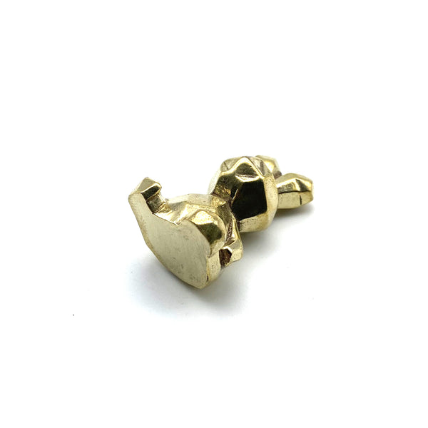 Vintage Brass Trinket Collection: Rabbit Figurine,Playful Desk Companion & Safe Gift for Children's Bedroom Styling