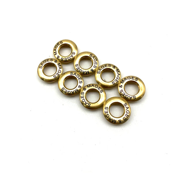 Custom Text/Logo Brass Screw Grommet Eyelets Ring Leather Craft Hardwares