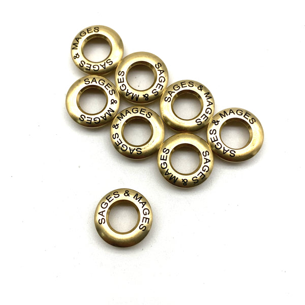 Custom Text/Logo Brass Screw Grommet Eyelets Ring Leather Craft Hardwares