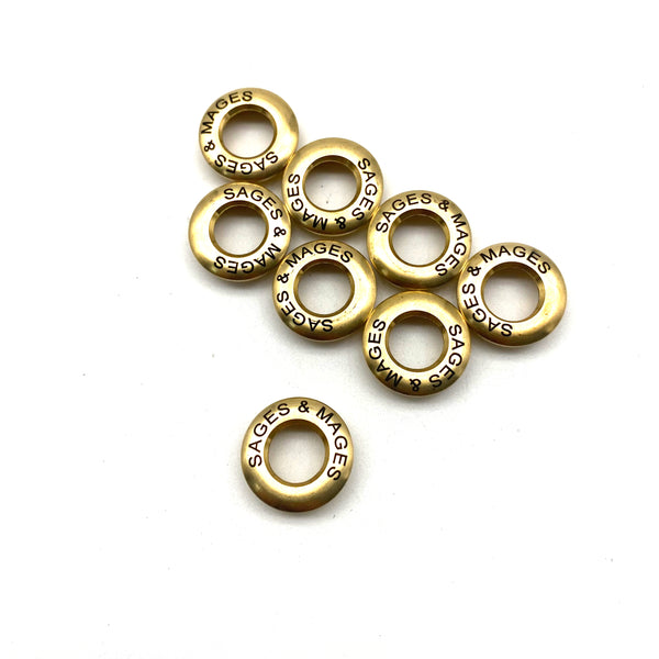 Custom Text/Logo Brass Screw Grommet Eyelets Ring Leather Craft Hardwares