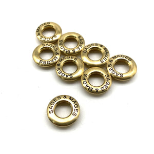 Custom Text/Logo Brass Screw Grommet Eyelets Ring Leather Craft Hardwares