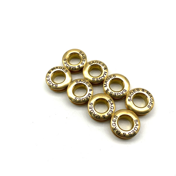 Custom Text/Logo Brass Screw Grommet Eyelets Ring Leather Craft Hardwares