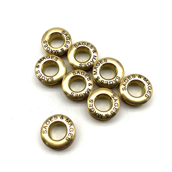 Custom Text/Logo Brass Screw Grommet Eyelets Ring Leather Craft Hardwares