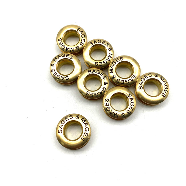 Custom Text/Logo Brass Screw Grommet Eyelets Ring Leather Craft Hardwares