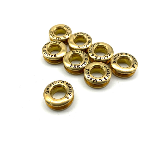 Custom Text/Logo Brass Screw Grommet Eyelets Ring Leather Craft Hardwares