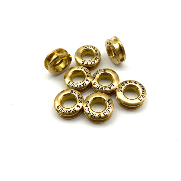 Custom Text/Logo Brass Screw Grommet Eyelets Ring Leather Craft Hardwares