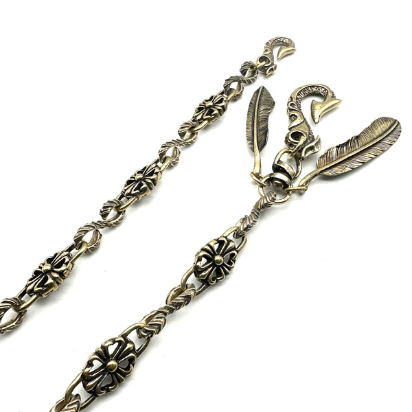 Brass Chain Wallets Leather Purse Chain Biker Jewelry Keychain