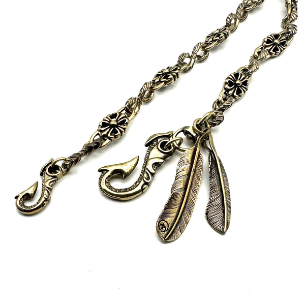 Brass Chain Wallets Leather Purse Chain Biker Jewelry Keychain