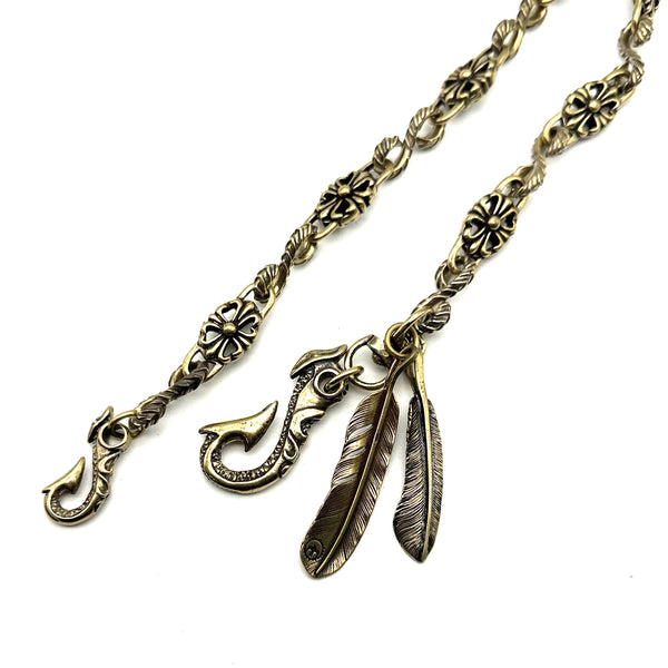 Brass Chain Wallets Leather Purse Chain Biker Jewelry Keychain