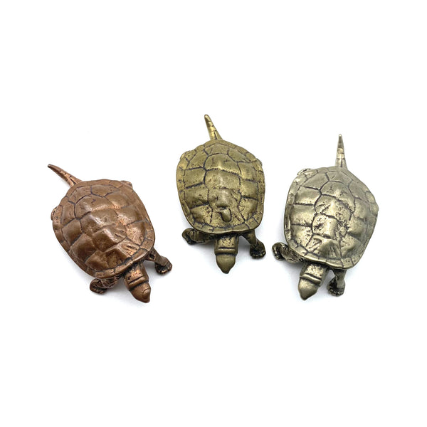 Brass Turtle Figurine Copper Turtle Knick Knack Children Room Decor Ornament 