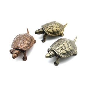 Brass Turtle Figurine Copper Turtle Knick Knack Children Room Decor Ornament 