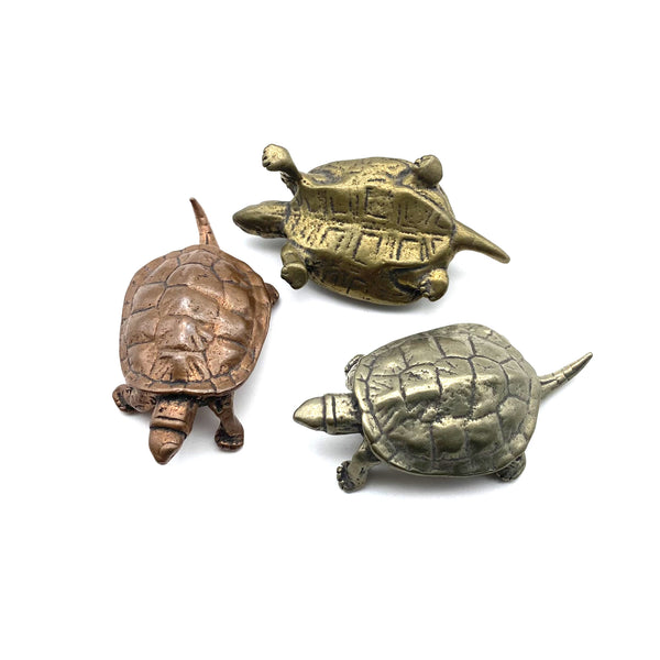 Brass Turtle Figurine Copper Turtle Knick Knack Children Room Decor Ornament 