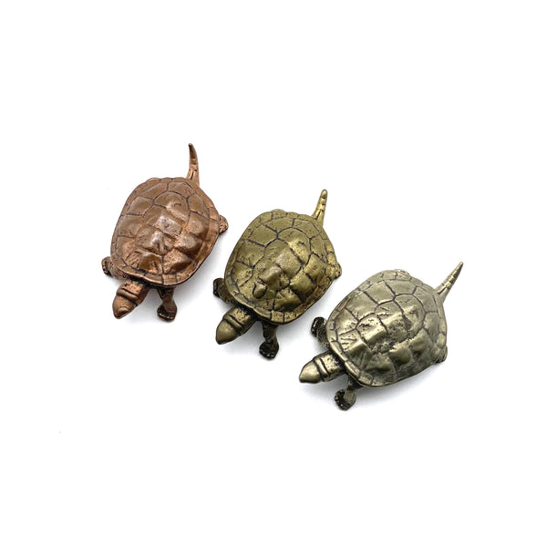 Brass Turtle Figurine Copper Turtle Knick Knack Children Room Decor Ornament