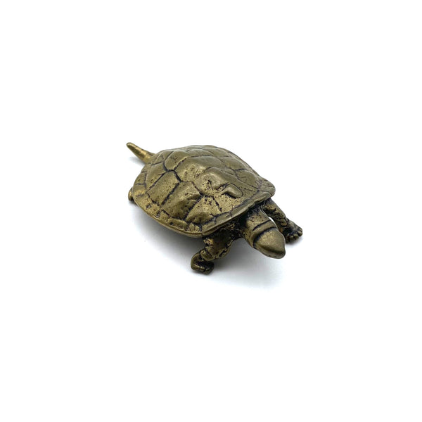 Brass Turtle Figurine Copper Turtle Knick Knack Children Room Decor Ornament 