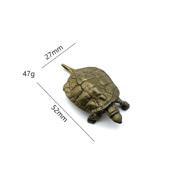 Brass Turtle Figurine Copper Turtle Knick Knack Children Room Decor Ornament 