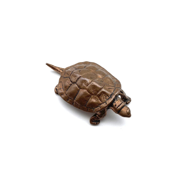 Brass Turtle Figurine Copper Turtle Knick Knack Children Room Decor Ornament 