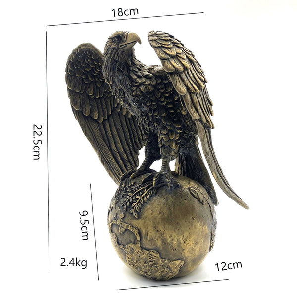 Bronze Sculpture Lifelike Eagle Statue Giftware House&Office Decorative Ornaments
