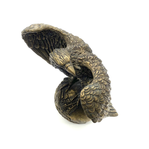 Bronze Sculpture Lifelike Eagle Statue Giftware House&Office Decorative Ornaments