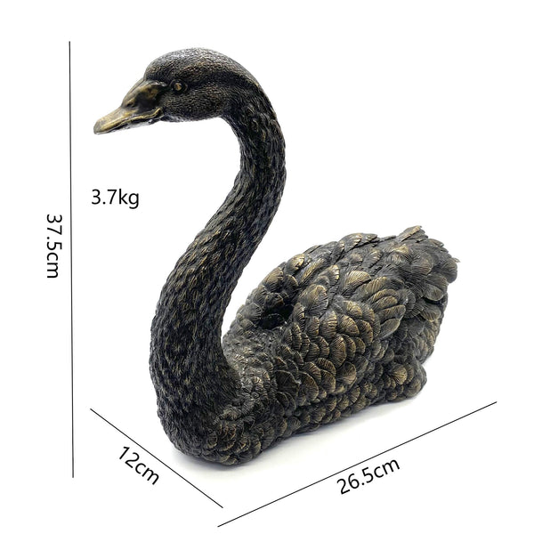 Black Swan Figurine Handmade Bronze Sculpture House&Home Decoraion Ornaments