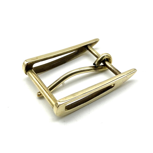 35mm Western Gentleman Brass Belt Buckle High Polished