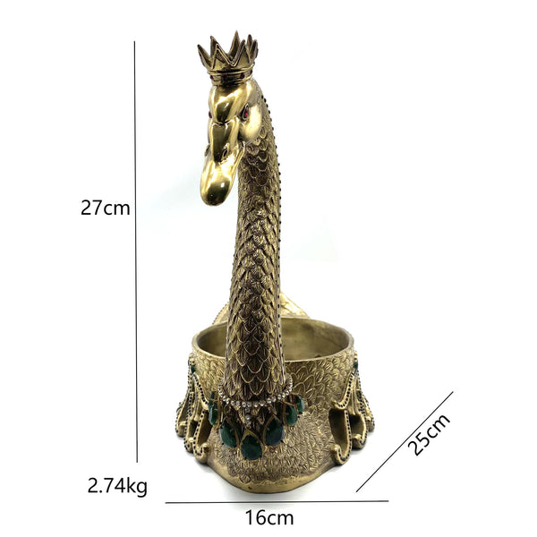 Brass Swan Figurine Handmade Swan Sculpture House&amp;Home Decoraion Ornaments