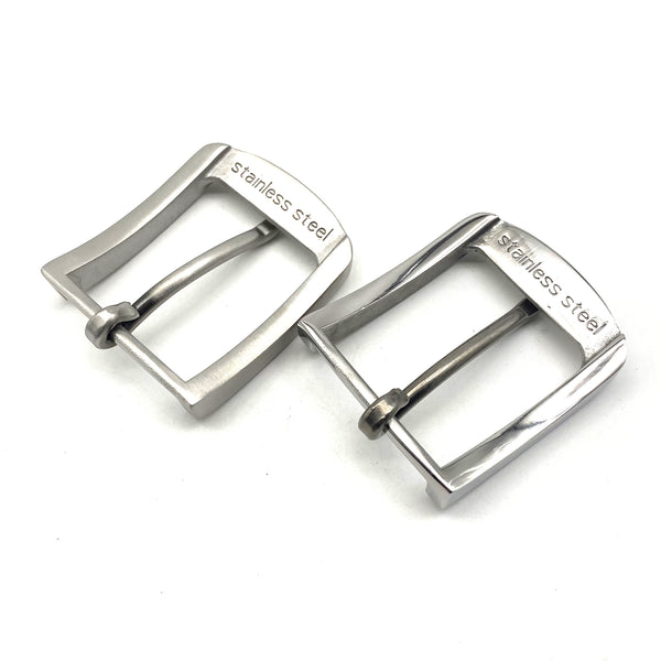 Men's casual buckle stainless steel matte/shiny finish