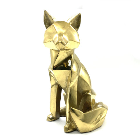 Fox Sculpture,Handmade Brass Statue,Fox Figurine Artwork For House&amp;Home Decoraion,Creative Giftware