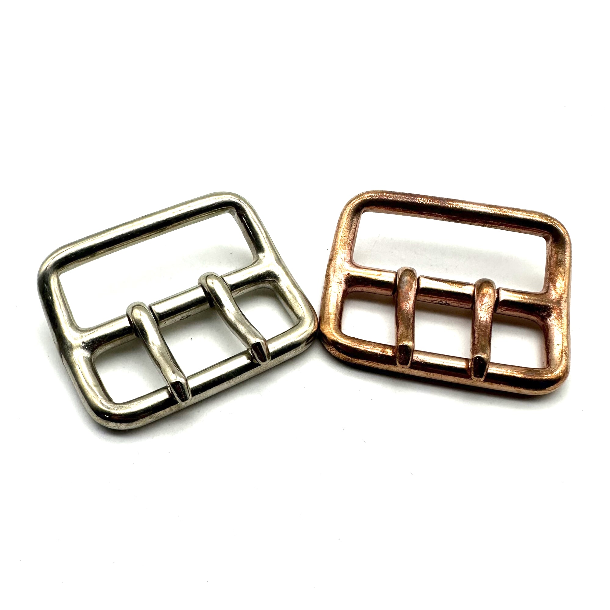 Copper Double Prong Buckle 45mm Leather Belt Fastener Bag Luggage Fasten Buckle