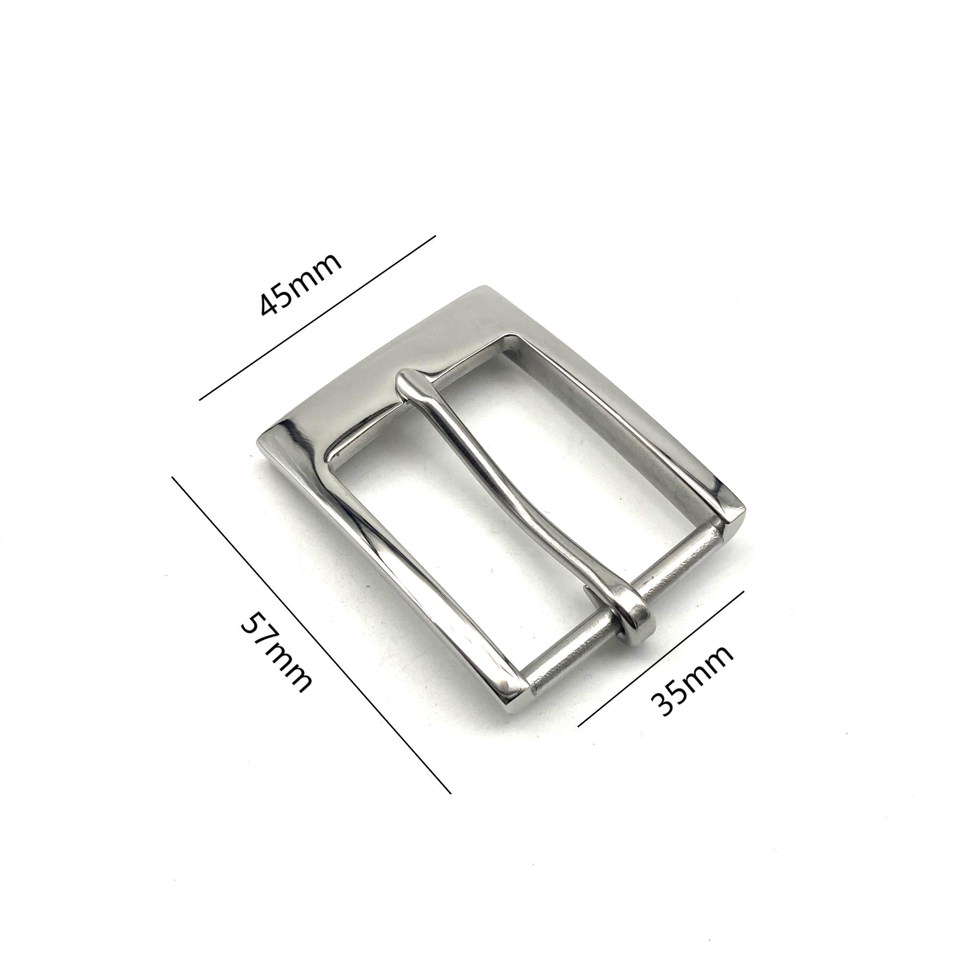Stainless Steel Buckles Hypoallergenic Silver Belts Buckle 35mm