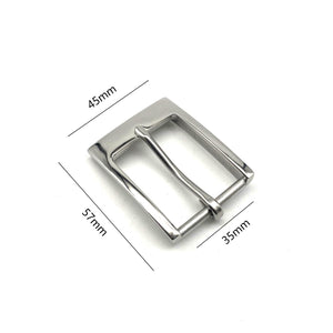 Stainless Steel Buckles Hypoallergenic Silver Belts Buckle 35mm
