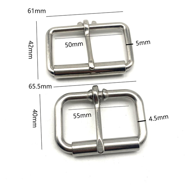 50mm Roller Belt Buckle Stainless Steel Rolling Bar Buckle