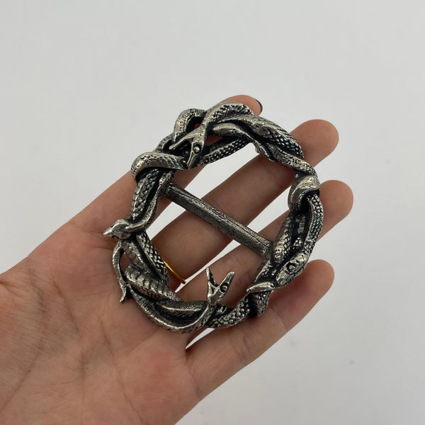 Brass Snake Design Buckle 36mm Copper Casted Unique Buckle