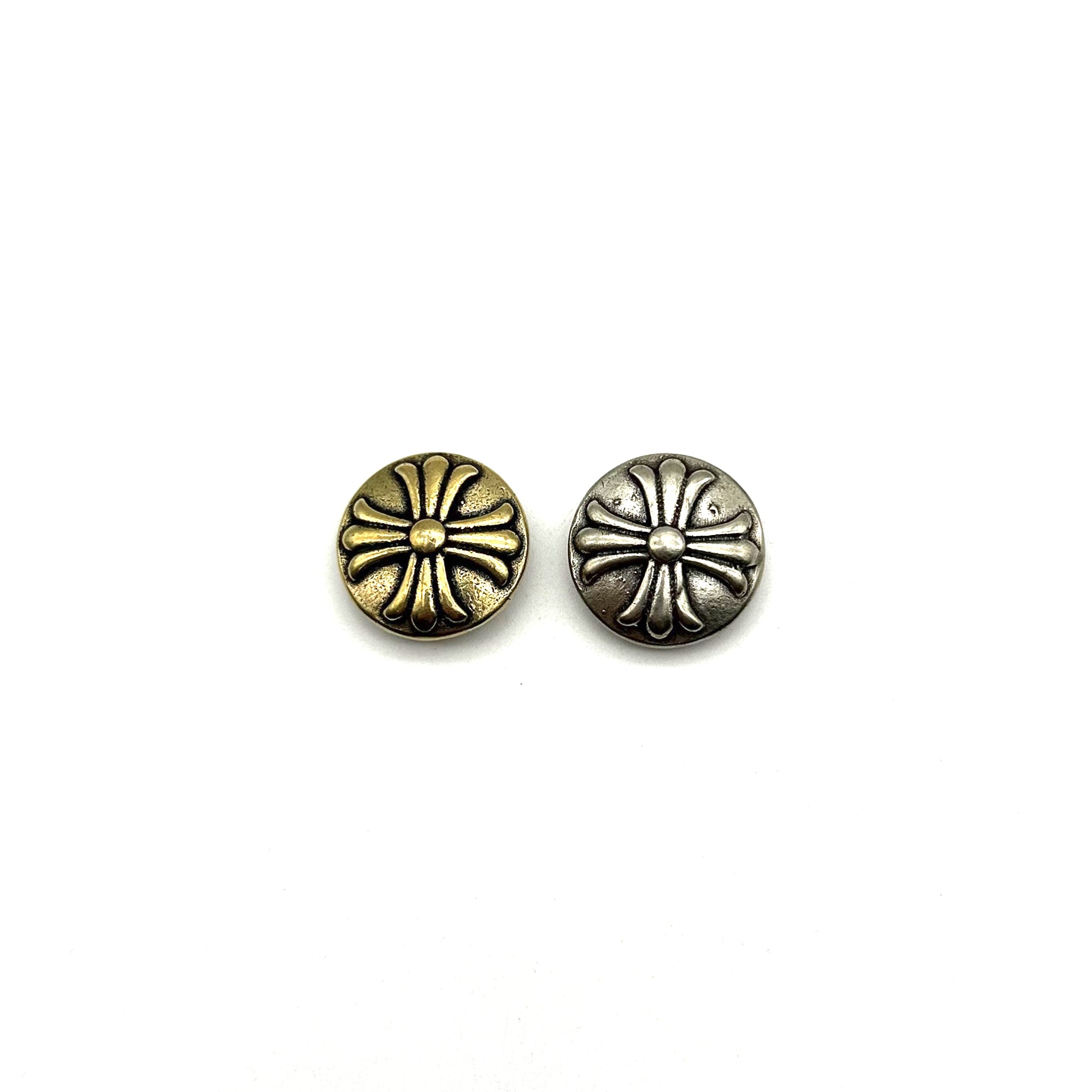Leather Crafting Decoration Buttons Brass Cross Design Concho Rivets Screw Back 