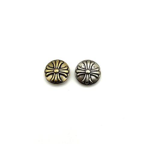 Leather Crafting Decoration Buttons Brass Cross Design Concho Rivets Screw Back 