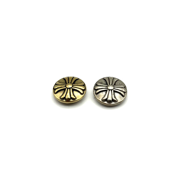 Leather Crafting Decoration Buttons Brass Cross Design Concho Rivets Screw Back 